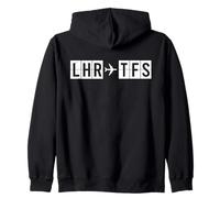 Ruta de Vuelo LHR TFS Códigos aéreos de Londres a Tenerife Sudadera con Capucha