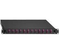 Rutenbeck - Glasfaserkabelkiste - LC Duplex MM X 24 - Schwarz, RAL 9005, erika - 1U - 48.3 cm (19") (2280301240)