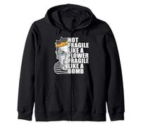 Ruth Bader Ginsburg NO FRAGIL como UNA Bomba DE Flores RBG Meme Sudadera con Capucha