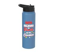 Ruth cree en Santa Funny Ruth Christmas Name Stainless Steel Insulated Water Bottle