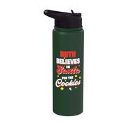Ruth cree en Santa Funny Ruth Christmas Name Stainless Steel Insulated Water Bottle