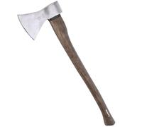 RUTHE Hacha Hickory 1.600 g | Hacha leña Profesional Totalmente forjada y templada | Hachas Bellota con Filo Convexo Pulido | Forjada en una Sola Pieza | Filo Convexo Pulido y Duradero