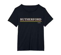 Rutherford Estados Unidos Camiseta, Mujer Tallas Grandes, Negro, 6XL Grande