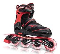 Ruthfot Patines en línea Ajustables para niños y niñas, Patines Luminosos para niños de 6 a 12 años de Edad, Patines Luminosos al Aire Libre para Mujeres y Hombres