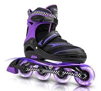 Ruthfot Patines en línea Ajustables para niños y niñas, Patines Luminosos para niños de 6 a 12 años de Edad, Patines Luminosos al Aire Libre para Mujeres y Hombres
