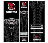 RUTHLESS Alfombrilla para dardos | Alfombra resistente antideslizante duradera para suelo negro (cobra)