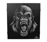 RUTHLESS Gabinete de tablero de dardos Gorilla | Almacenamiento profesional de diana cuadrado negro resistente.