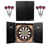 Ruthless Home Darts Centre - Centro completo de dardos para el hogar, incluye gabinete, diana y 2 juegos de dardos (CAB518)