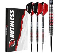 RUTHLESS Red Falcon - Juego de dardos profesionales de tungsteno con punta de acero de 22 g y 24 g, con varillas y ejes (22 g)