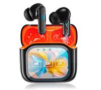 RUTIDA Auriculares Bluetooth, auriculares in-ear inalámbricos 60H tiempo de reproducción con pantalla táctil, Bluetooth 5.4 HiFi estéreo con micrófono ANC/ENC con cancelación de ruido IPX7