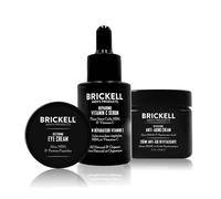 Rutina avanzada de Brickell Rutina de rutina nocturna Camina Vitamina C Suero facial y crema para los ojos Ciente de cuidado de la piel sin perfume n