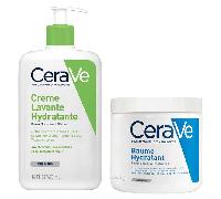 Rutina CeraVe para pieles con tendencia atópica: Crema limpiadora hidratante 473 ml y bálsamo hidratante 454 g