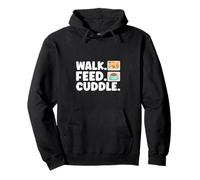 Rutina de Cuidado del Perro - Walk Feed Cuddle Sudadera con Capucha