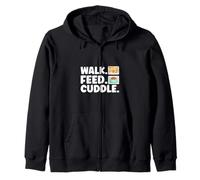 Rutina de Cuidado del Perro - Walk Feed Cuddle Sudadera con Capucha
