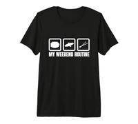Rutina de Fin de Semana para Bateristas Trap Set Camiseta Premium