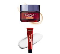 Rutina L'Oréal Paris Revitalift Láser Triple Acción Crema de Día Nº1 Anti-Edad Protección Solar SPF25, 50ml + L'Oréal Paris Revitalift Laser Borrador de Bolsas Instantáneo. Deshincha y Alisa Bolsa de