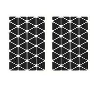 Rutovex 2 hojas de pegatinas reflectantes negras altamente reflectantes, triángulos, bandas reflectantes para casco, pegatinas reflectantes autoadhesivas para bicicletas, motocicletas, ruedas, cascos