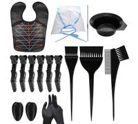 Ruuizksa Juego de 16 tintes para el pelo, removedor de pelo, pincel para colorear, orejeras, horquilla, capa de tinte para el cabello