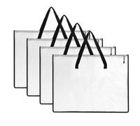 Ruuizksa Juego de 4 bolsas tipo cartera de 19 x 25 cm, para obras de arte, carteles, bolsa de almacenamiento con cremallera y asa de , Negro