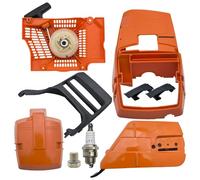 RUURUU Kit de cubierta de freno de cadena de cubierta de cilindro y mango de arranque para motosierras Husqvarna 362, 365, 371, 372 - OEM 503-627-802