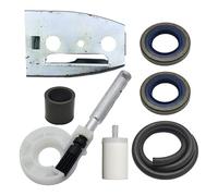 RUURUU Kit de engranajes helicoidales de bomba de aceite con bota de admisión y sellos de línea de combustible para motosierras Husqvarna 51, 55