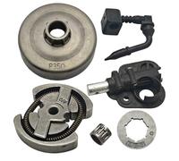RUURUU - Kit de llanta de piñón de tambor de embrague de 3/8 pulgadas y bomba de aceite para motosierras Partner 350, 351, 352, 370, 371, 390, 420