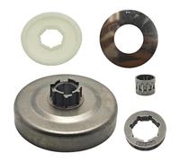 RUURUU - Kit de piñón de llanta de tambor de embrague de 3/20.3 cm-7T con cubierta antipolvo para motosierras Husqvarna 61, 66, 266, 268, 272