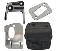 RUURUU - Soporte de silenciador para placa de refrigeración de escape Husqvarna 350 353 346XP 345 340 repuesto para motosierra 503862702