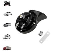 Ruuvee Horn, 300db Train Horn For Trucks 12v, Electric Air Horns Kit with Waterproof Design, Easy Install Truck Horns Replacement for Car Motorcycle Pickup Boat (Black,12V)