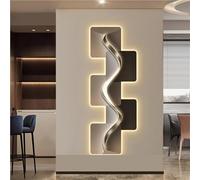 RuuXanthous Escultura de Pared Moderna con luz LED, decoración geométrica 3D, Escultura de Pared Tridimensional, Pintura Decorativa.