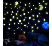 Ruvan Pegatinas De Pared Con Estrellas Luminosas En La Oscuridad Para El Techo, Para El Techo, Autoadhesivas, 207 Unidades, 3D, Estrellas Y Lunas, Para Habitación Infantil, Para Crear Un Cielo Estrel