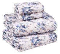 Ruvanti Juego de sábanas 100% algodón para Cama tamaño matrimonial, sábanas de percal Frescas, Transpirables y duraderas, con Bolsillo de 41 cm de Profundidad, Arce, 4 Piezas