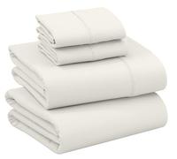 Ruvanti Sábanas de Cama tamaño matrimonial, 100% algodón, 4 Piezas, Ropa de Cama de Tejido de percal Suave y Transpirable, Bolsillo Profundo de 16 Pulgadas, estándar de Hotel, sensación Fresca y