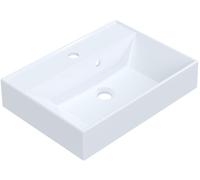 Ruvetti Cameron lavabo 50x35 cm rectangular sobre encimera blanco DOL_CAM50