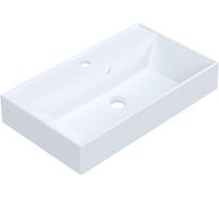 Ruvetti Cameron lavabo 60x35 cm rectangular sobre encimera blanco DOL_CAM60