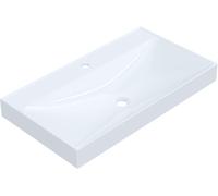 Ruvetti Erna lavabo 80x45 cm rectangular empotrado-sobre encimera blanco DOL_ER80