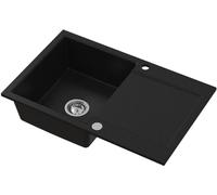 Ruvetti Signum fregadero de granito 79x50 cm negro 3001S_BC160_W