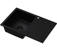 Ruvetti Signum fregadero de granito 79x50 cm negro 3001S_FB160_W