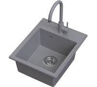 Ruvetti Tito Box fregadero con grifo gris/ LP_3200-TB4050GR_W