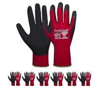 Ruvigrab - Guante de Trabajo de Látex | Guantes Antideslizantes | Guantes Jardineria | Guantes para Industria, Construcción, Agricultura o Uso General | Guante Trabajo Hombre y Mujer