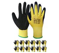 Ruvigrab - Guante de Trabajo de Látex | Guantes de Agarre | Anti-Deslizantes | Guantes Jardineria |Guantes para Industria, Construcción, Agricultura | Guante Trabajo Hombre y Mujer