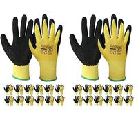 Ruvigrab - Guante de Trabajo de Látex | Guantes de Agarre | Anti-Deslizantes | Guantes Jardineria |Guantes para Industria, Construcción, Agricultura | Guante Trabajo Hombre y Mujer (Paquete de 2)