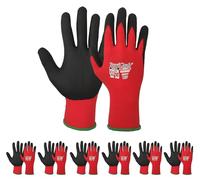 Ruvigrab - Guante de Trabajo de Nitrilo con elastane, Anti-Grasas y aceites, jardineria, Trabajos de Construcción o Agricultura, Guantes Trabajo Hombre y Mujer