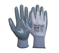 Ruvigrab - Guante de Trabajo de Nitrilo | Guantes Anti-Grasas y aceites | Guantes jardineria |Guantes para Trabajos de Construcción o Agricultura | Guantes Trabajo Hombre y Mujer