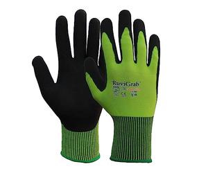 Ruvigrab Guante soporte nylon, recubrimiento látex natural acabado sandy