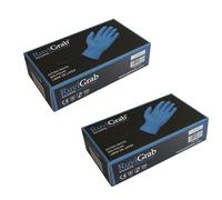Ruvigrab - Guantes desechables de Nitrilo azul, caja de guantes certificados EN374-5 EN374-1 químicos, libre de látex y sin polvo