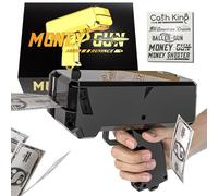 RUVINCE Pistola de dinero para películas que se ven reales, pistola de utilería que llueve, pistola de dinero de mano para juegos de películas y fiestas