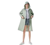 RUVOO Chubasquero Chaqueta de Lluvia Impermeable Chubasqueros para Mujer, Chubasquero Impermeable Largo Chaqueta De Lluvia Ligera con Capucha para Exteriores Poncho de Lluvia (Blue : G, Size : Large)