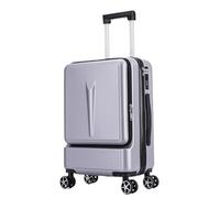 RUVOO Maleta de Equipaje Maletas de Viaje Maleta De Equipaje con Apertura Frontal ABS+PC Spinner Trolley con Compartimento De Bolsillo Maletas Viaje Maleta de Mano (Color : C, Size : 20in)