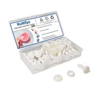 RuWfpz Juego de 20 articulaciones de muñeca para amigurumis de ganchillo de 15 mm, juego de 20 juntas de seguridad de juguete de plástico para animales de peluche, articulaciones de oso de peluche